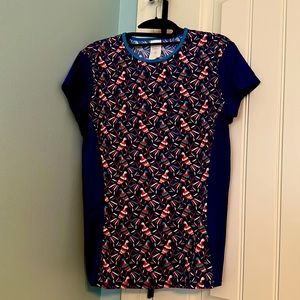 Boden Short Sleeve, Rash Guard in Beautiful Lapis Blue/ Bird Otomi Print